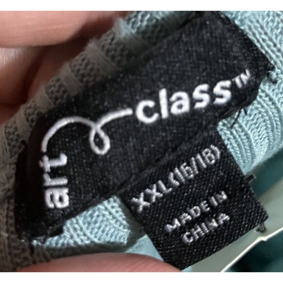 Art Class XXL Green Sleeveless Ribbed Knit Dress Youth Girls NWT - Picture 4 of 5